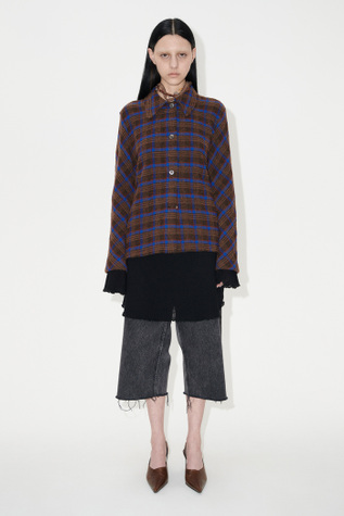 Sanctuary Shirt Brown Pankow Check