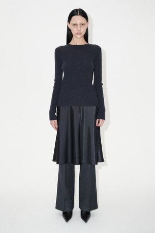 Compact Roundneck Anthracite Melange Wool