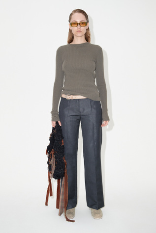 Compact Roundneck Mole Grey Super Wool