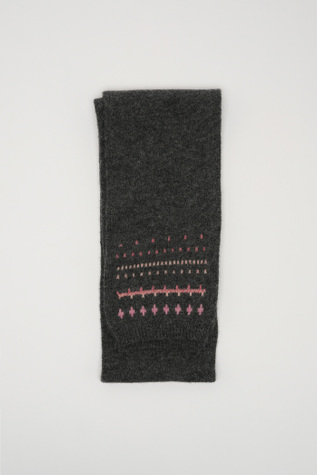 Floss Scarf Slate Grey Faux Isle