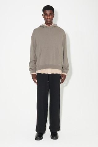 Knitted Hood Mole Grey Super Wool