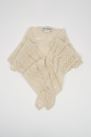 Triangle Scarf Bone Airy Alpaca