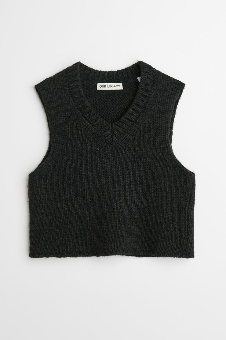 トップス OUR LEGACY AIR VEST Our Legacy - Air Vest Black High Twist Solaro