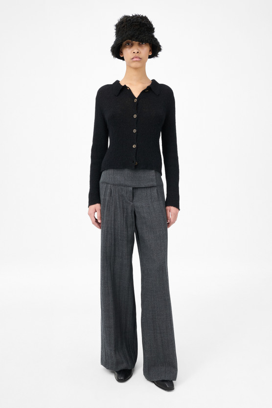 Our Legacy - Mazzy Polo Black Fuzzy Alpaca