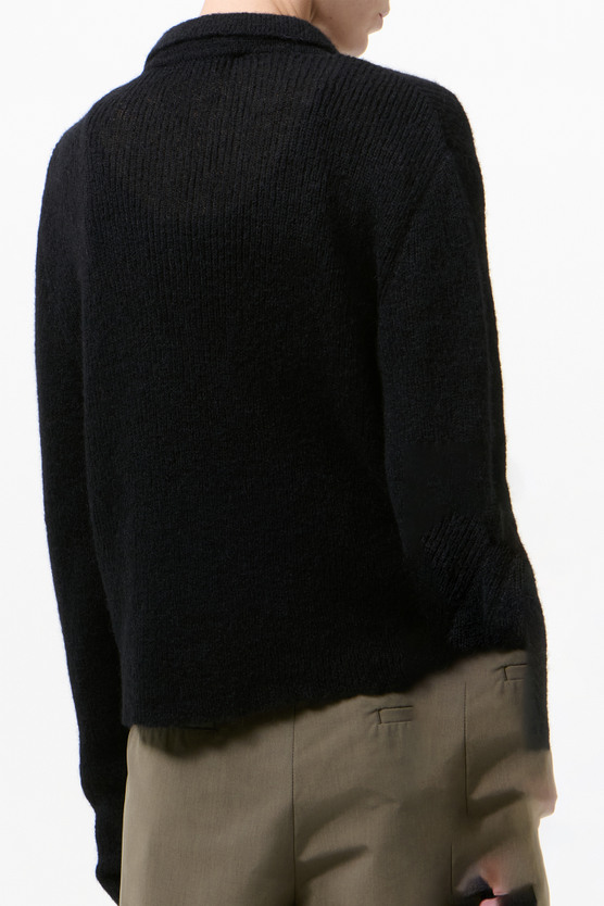 Our Legacy - Mazzy Polo Black Fuzzy Alpaca