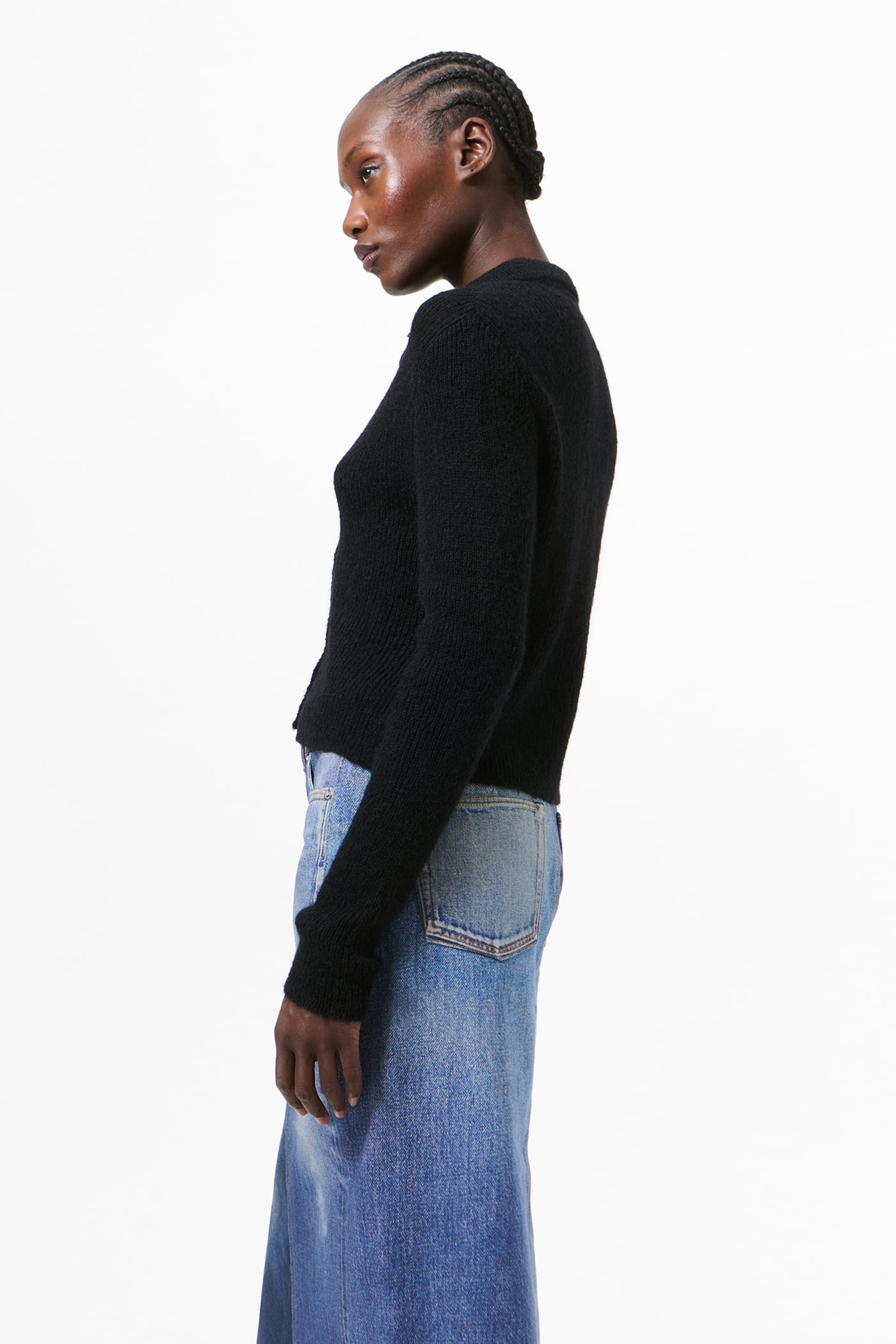 Our Legacy - Mazzy Polo Black Fuzzy Alpaca