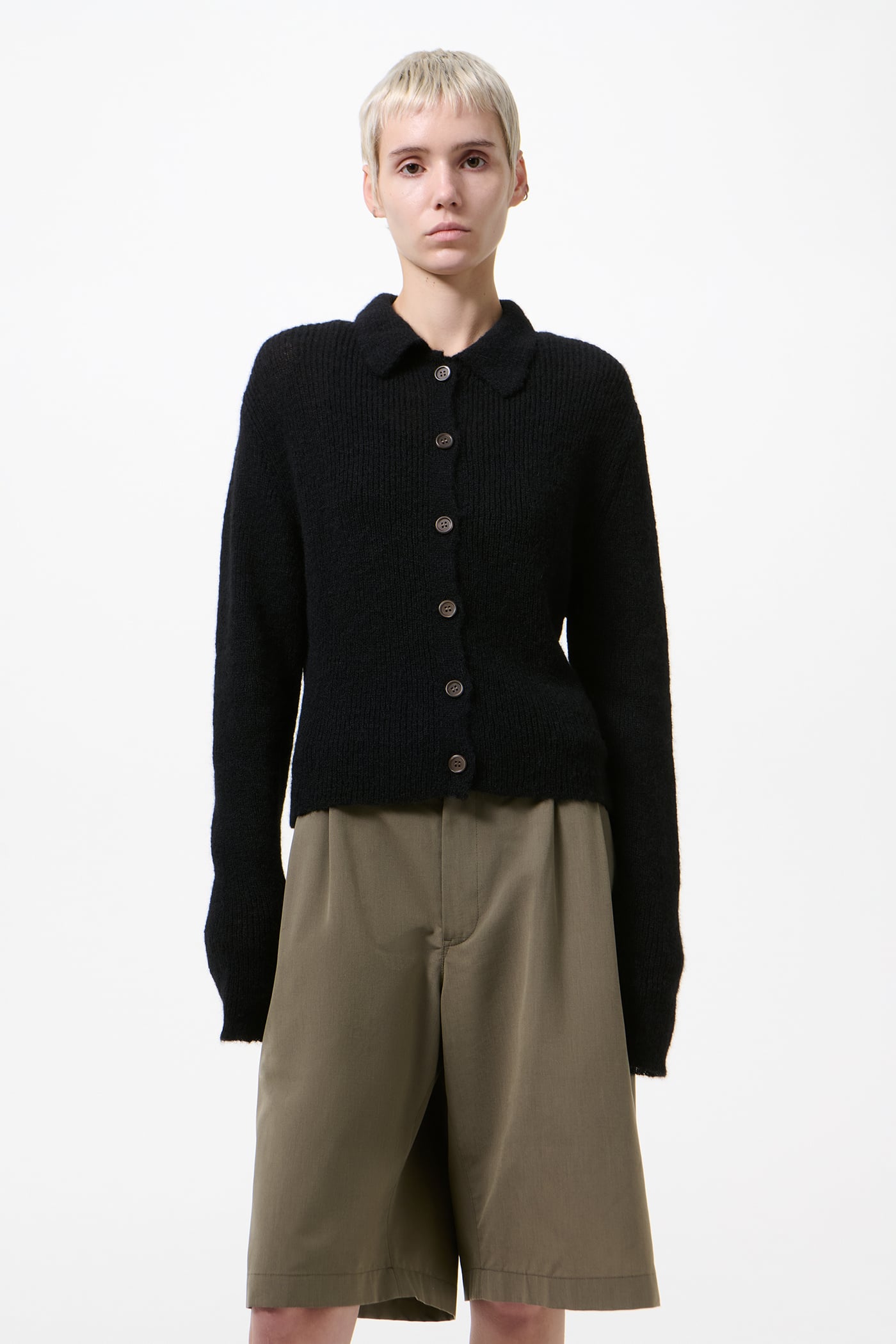 Our Legacy - Mazzy Polo Black Fuzzy Alpaca