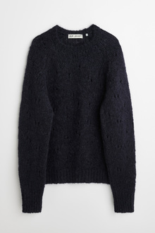 トップス OUR LEGACY NEEDLE DROP RAGLAN Our Legacy - Needle Drop Raglan Navy Fuzzy Mohpaca