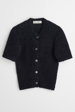Shrunken Shortsleeve Navy Fuzzy Mohpaca