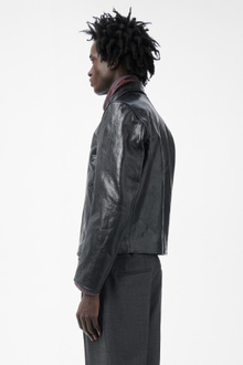 Our Legacy - Mini Jacket Top Dyed Black Leather