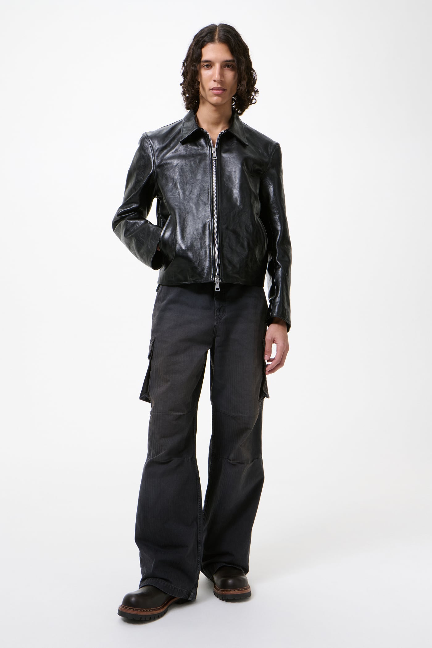 Our Legacy - Mini Jacket Top Dyed Black Leather