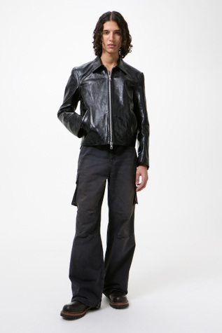 Our Legacy - Mini Jacket Top Dyed Black Leather