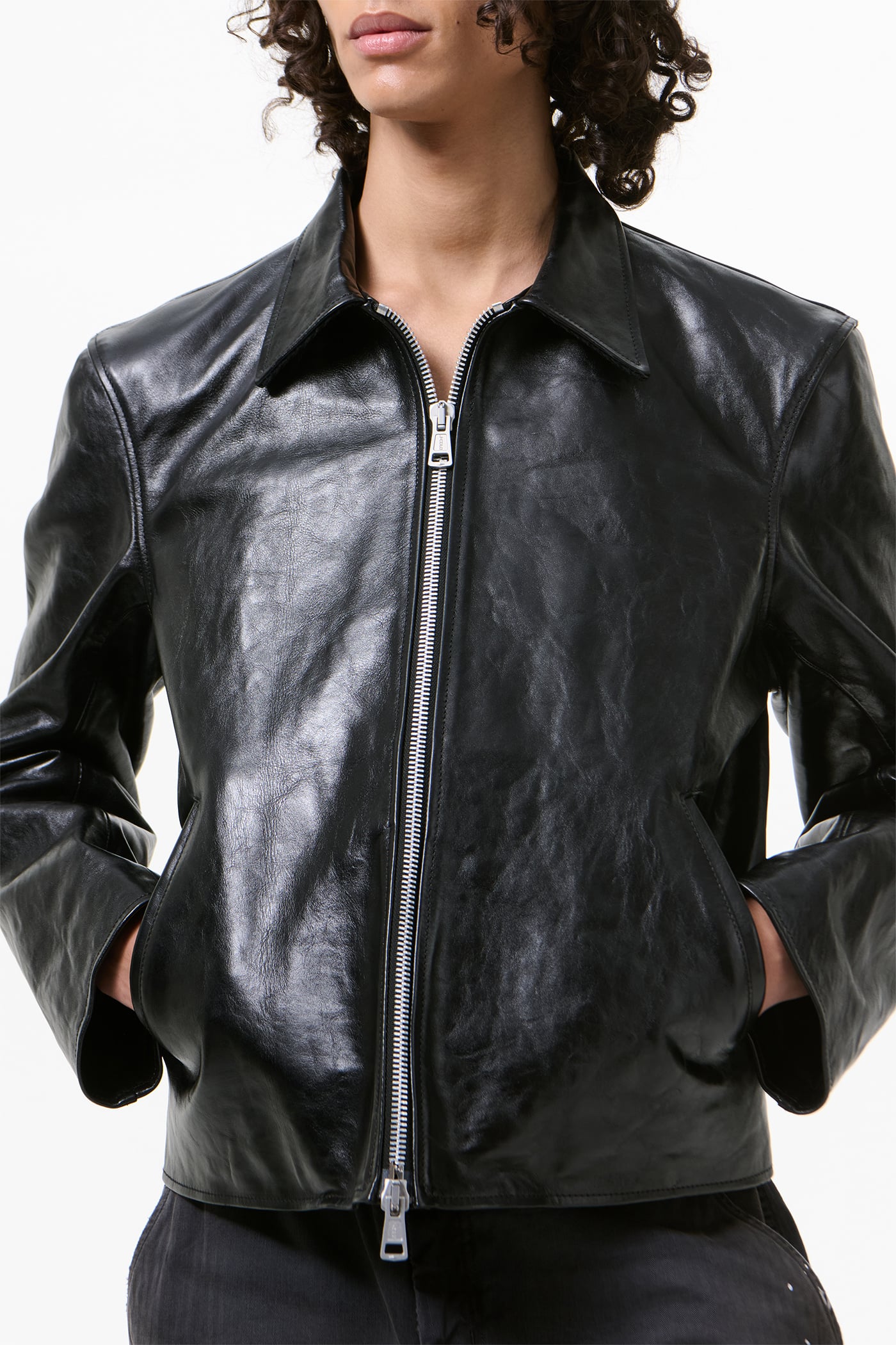 Our Legacy - Mini Jacket Top Dyed Black Leather