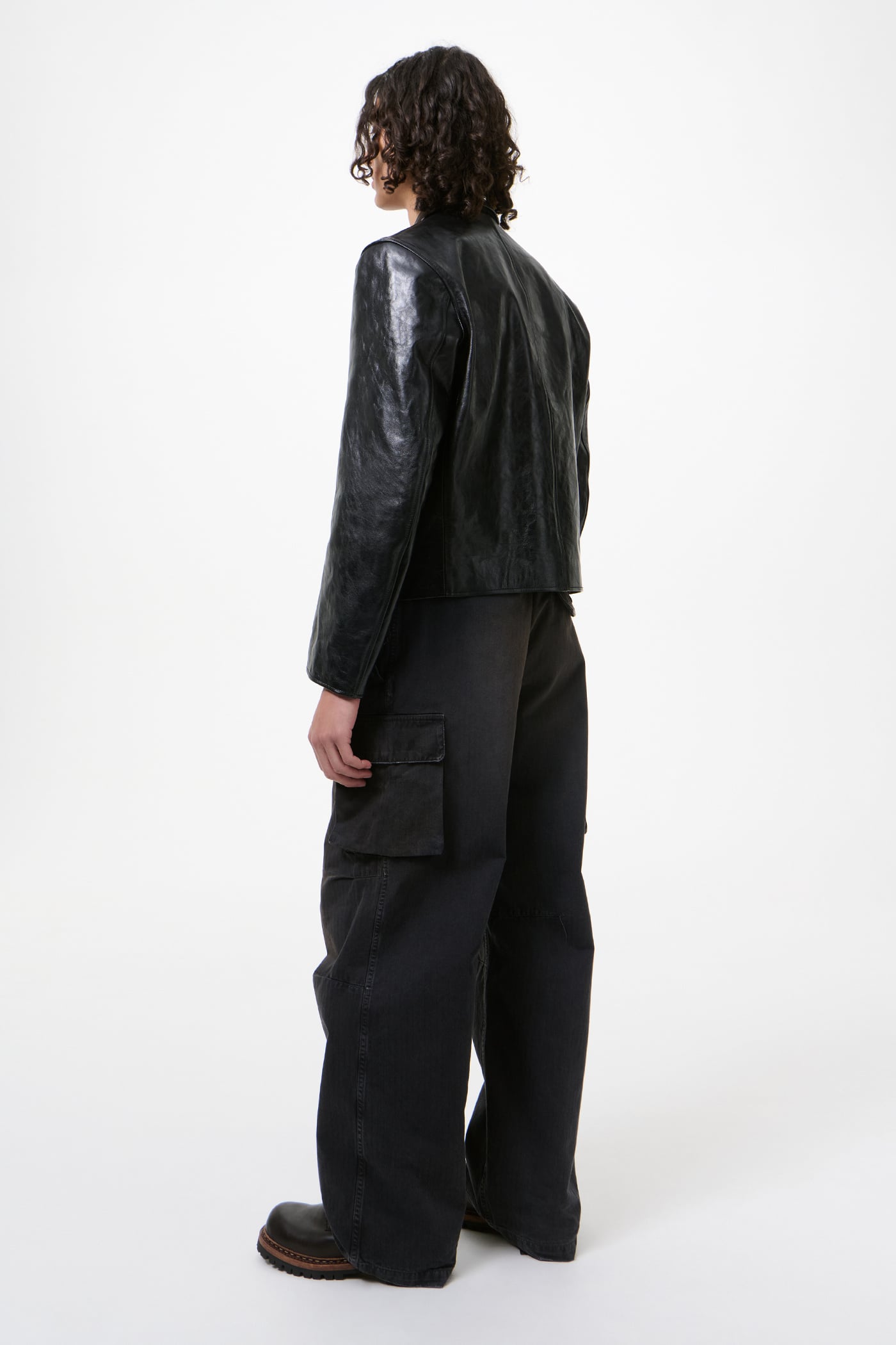 Our Legacy - Mini Jacket Top Dyed Black Leather