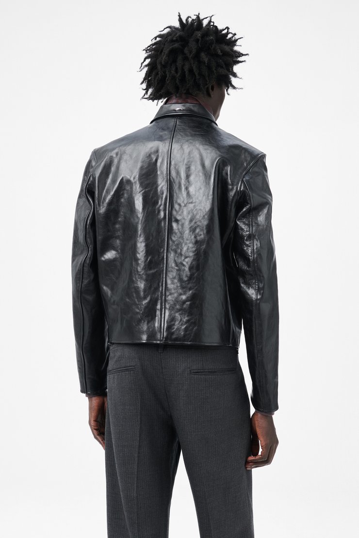 Our Legacy - Mini Jacket Top Dyed Black Leather