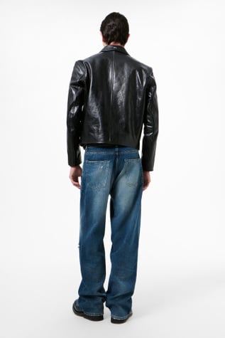 Our Legacy - Mini Jacket Top Dyed Black Leather