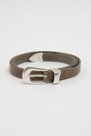 2 Cm Belt Grey Leather
