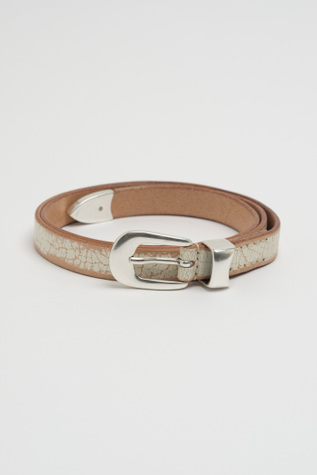 2 Cm Belt Off White Cracked Leather