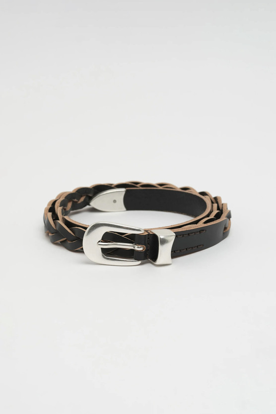 小物 25AW OUR LEGACY 2 CM BRAIDED BELT Our Legacy - 2 cm Braided Belt Black Leather