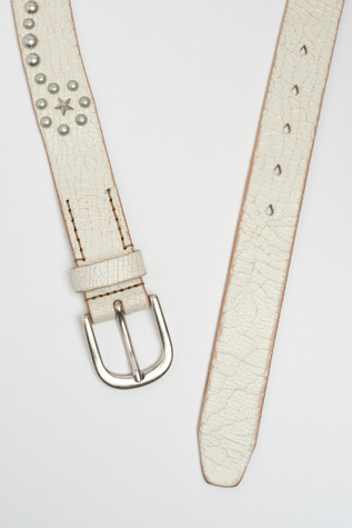 Our Legacy - Star Fall Belt Off White Cracked Leather