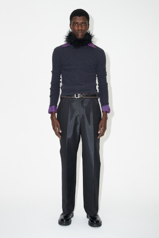 Darien Trouser Black Mnemonic Wool