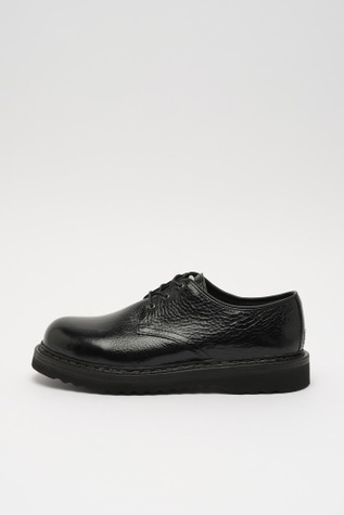 Our Legacy - Trampler Shoe Black Cracked Patent Leather.