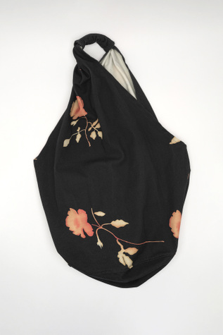 Drip Bag Nocturnal Flower Printed Denim