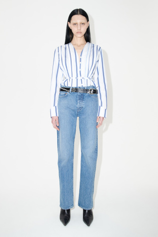 Linear Cut Dream Blue Chain Twill
