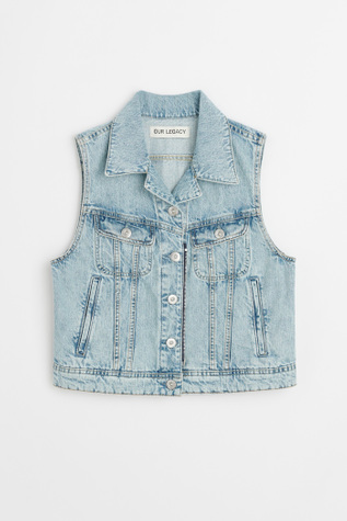 Mini Denim Vest Rider Wash Denim