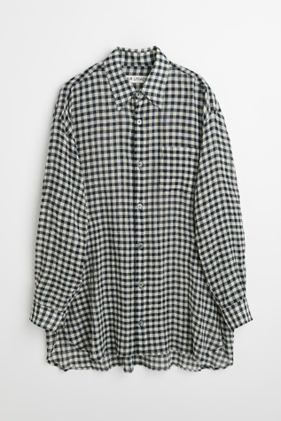 Darling Shirt Black/White Table Cloth Check