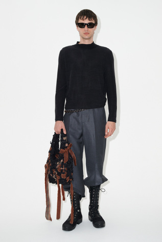 Artist Polo Black Antiqued Cotton
