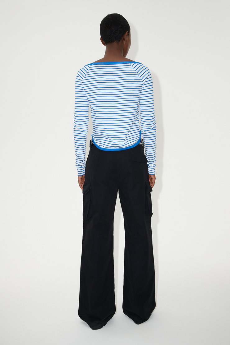 ★OUR LEGACY★ DEEP NECK LONGSLEEVE カルノー ストライプ Our Legacy - Deep Neck Longsleeve Carnot Stripe