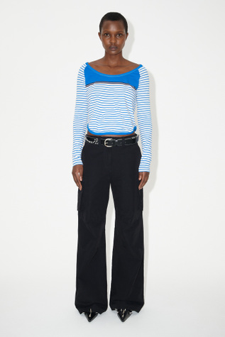 Deep Neck Longsleeve Carnot Stripe
