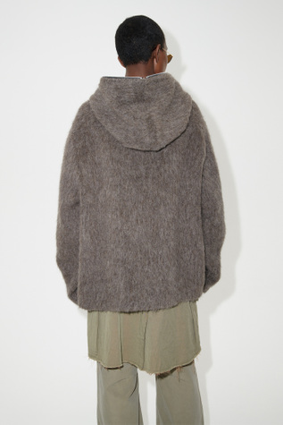 に*ん様 OUR LEGACY FULL ZIP HOOD Grey 48 Full Zip Hood in Mole Grey Mohair – SVRN