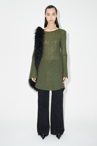 Two Face Dress Moor Green Crochet
