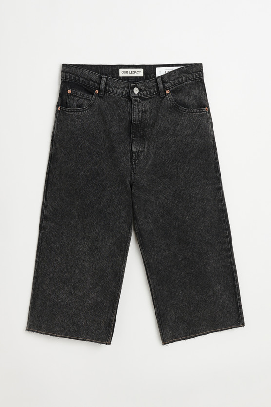 Our legacy half cut ハーフパンツ Our Legacy - Half Cut Overdyed Black Chain Twill