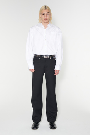 Formal Cut Black Superior Wool Twill