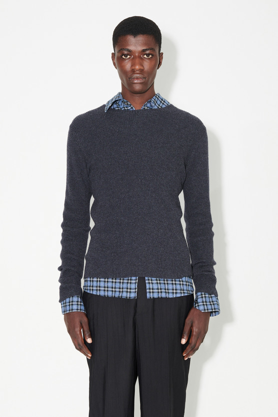 Our Legacy - Compact Roundneck Anthracite Melange Wool