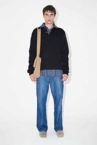 Ile Piquet Black Pseudo Knit