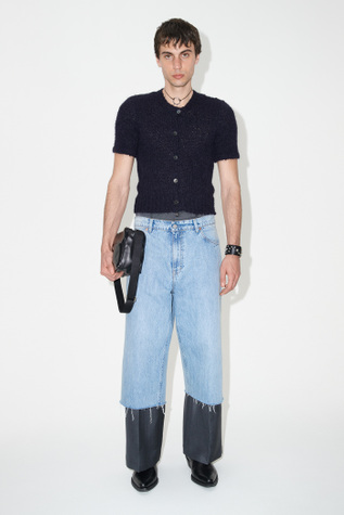 Shrunken Shortsleeve Navy Fuzzy Mohpaca