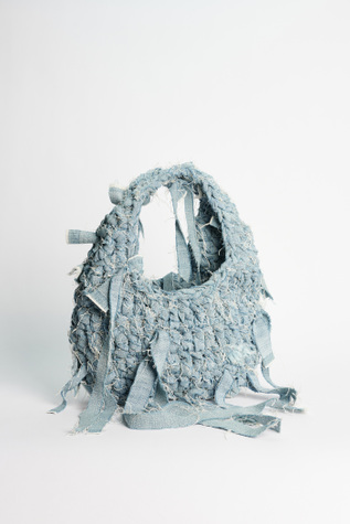 Crochet Bag Bleached Lurex Woof