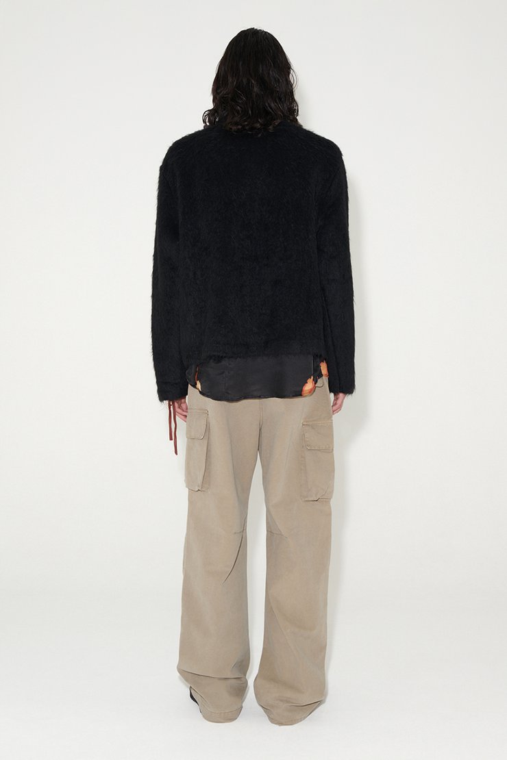 Our Legacy - Shrunken Fullzip Polo Black Alpaca