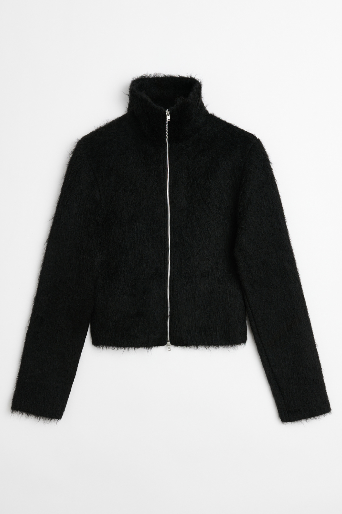 Our Legacy - Slim Zip Longsleeve Black Alpaca
