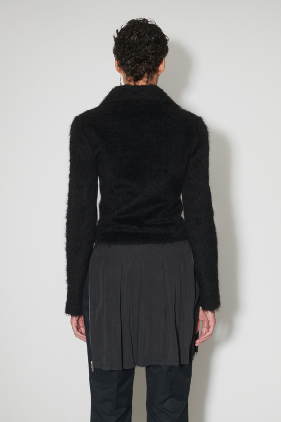 Our Legacy - Slim Zip Longsleeve Black Alpaca