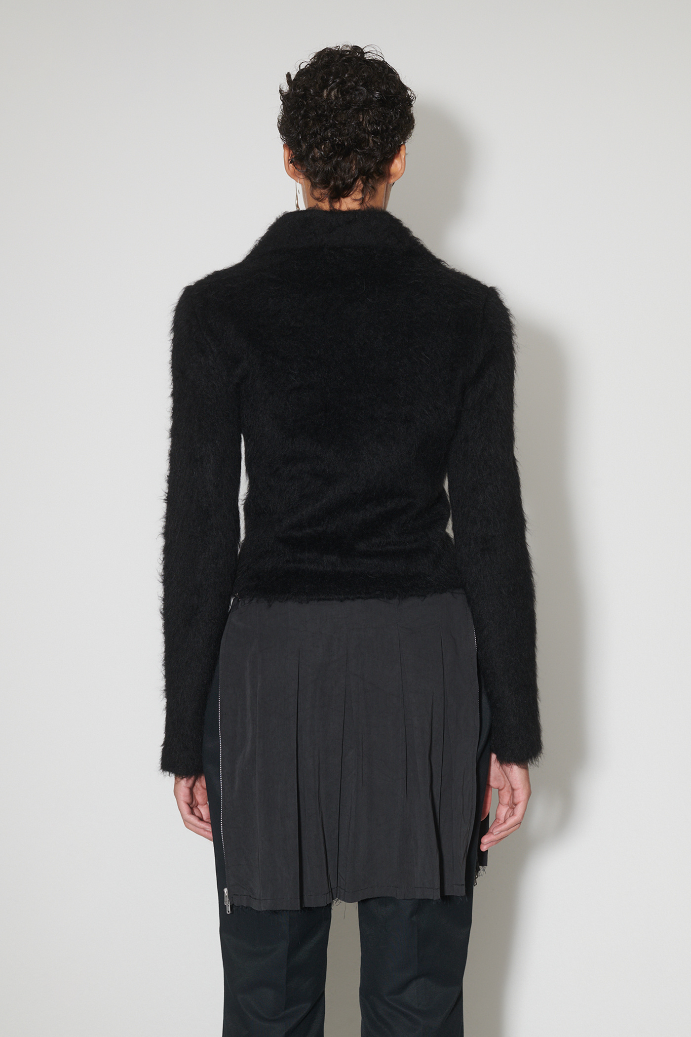 Our Legacy - Slim Zip Longsleeve Black Alpaca