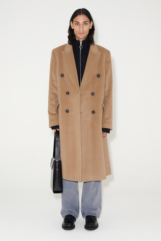 Whale Coat Camel Hairy Wool