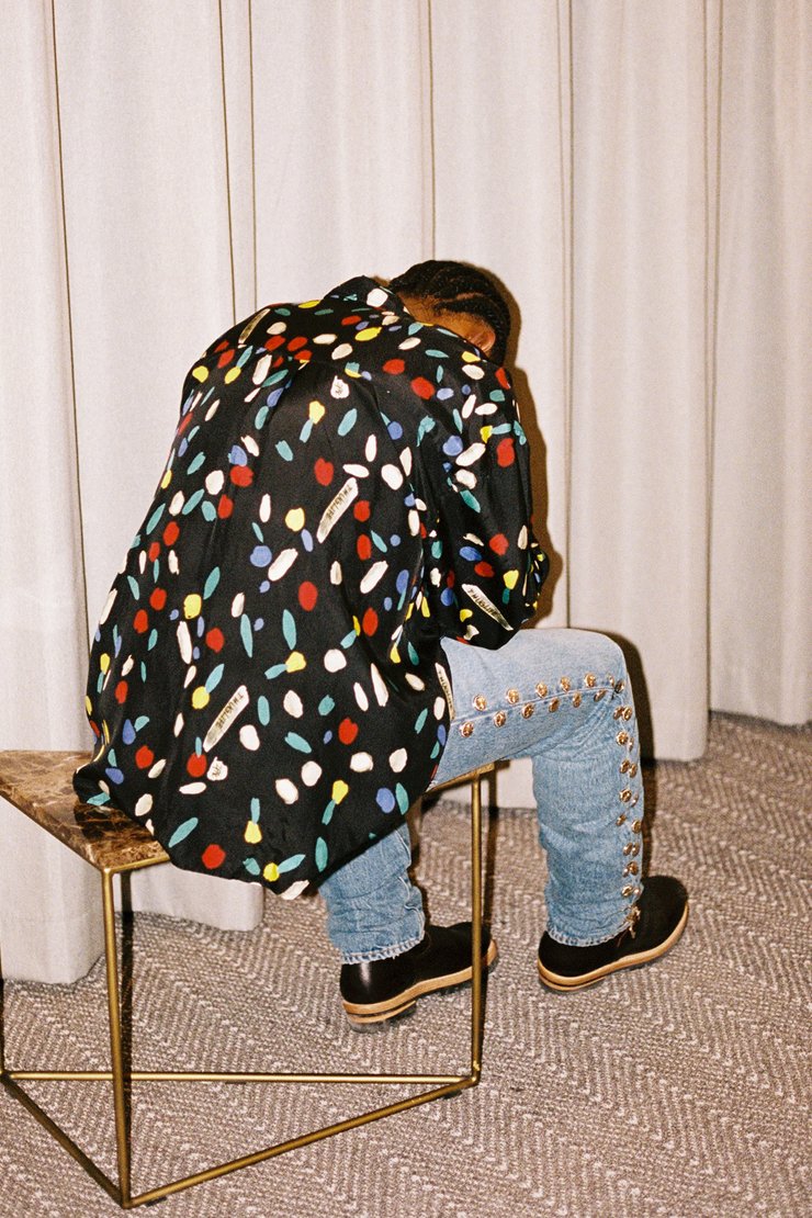 OUR LEGACY♦Nocturnal Flower Printed Denim トートバッグ Our Legacy DRIP BAG - NOCTURNAL FLOWER PRINTED DENIM