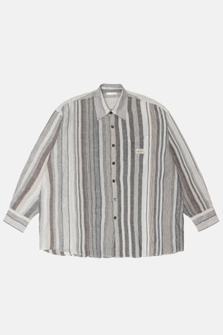 Borrowed Shirt Raw Linen Stripe