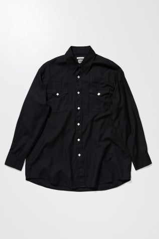 Ranch Shirt Black High Twist Twill
