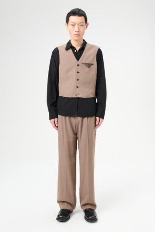 Cut Waistcoat Muddy Lavender Lyo Wool
